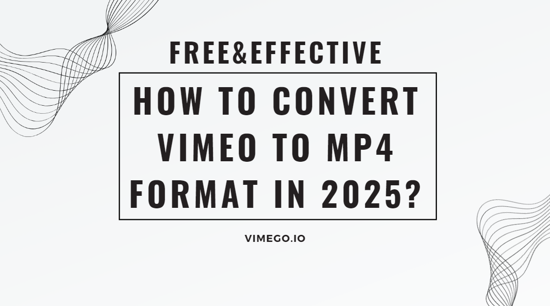 How to Convert Vimeo to MP4 Format in 2025?[Free&Effective]